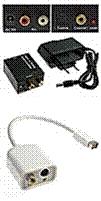 Digital Optical Coax to Analog RCA,Mini Dvi to S-video & AV Adapter